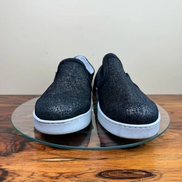 DAVID TATE Valentina Metallic Slip-On Sneaker - Black / Rose Leather - Picture 7 of 15